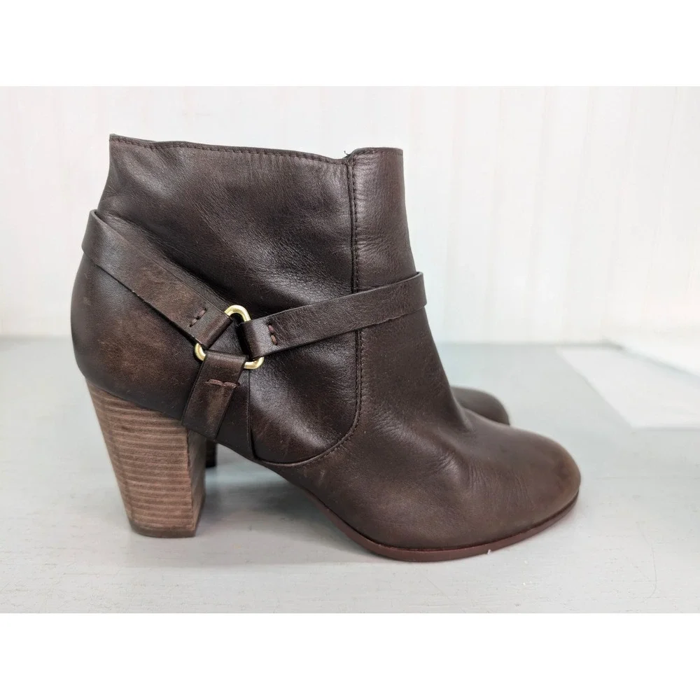 Cole Haan Women's Brown Leather Grand OS Ankle Booties D42739 Size 10B Casual